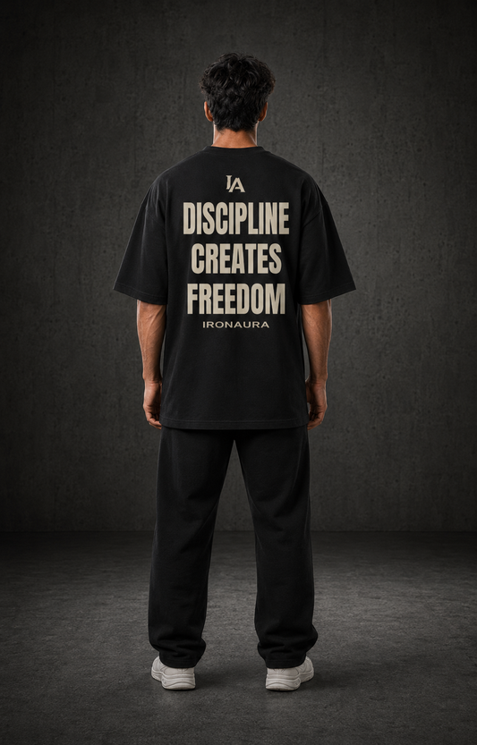 Unisex Oversized Classic T-Shirt DISCIPLINE CREATES FREEDOM